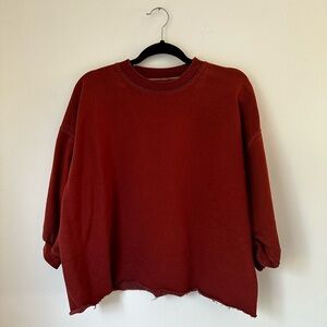 Rachel Comey “Fond” Sweatshirt in Rust Red